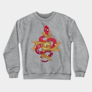 Snake with star pattern Crewneck Sweatshirt